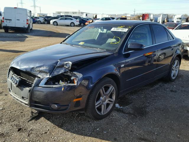 WAUAF78E77A231345 - 2007 AUDI A4 2 BLUE photo 2