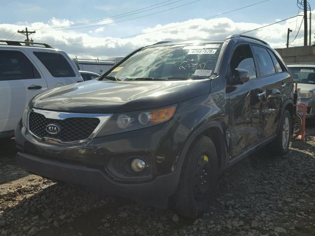 5XYKT4A23BG113557 - 2011 KIA SORENTO BA GREEN photo 2