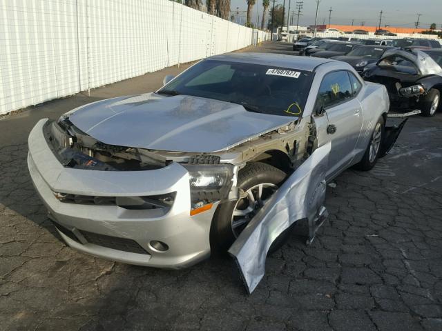 2G1FD1E39F9263411 - 2015 CHEVROLET CAMARO LT SILVER photo 2