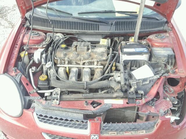 1B3ES56CX4D527011 - 2004 DODGE NEON SXT RED photo 7