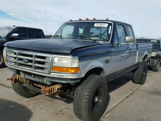 1FTEX14N5PKB88106 - 1993 FORD F150 BLUE photo 2