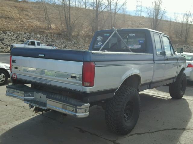 1FTEX14N5PKB88106 - 1993 FORD F150 BLUE photo 4