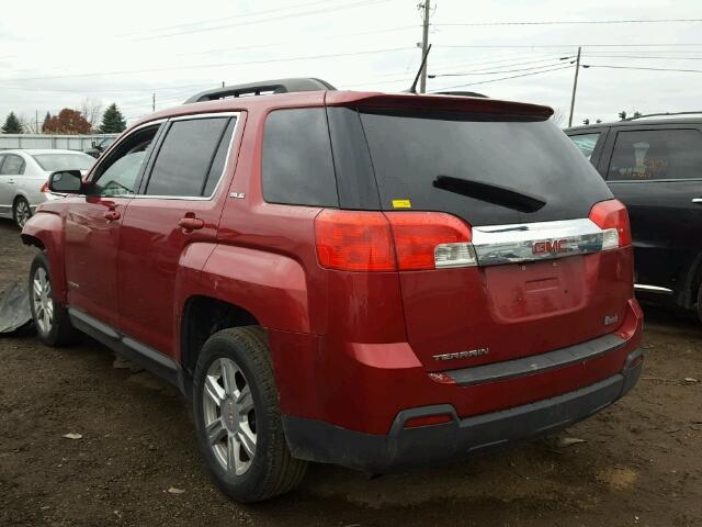 2GKALREKXE6205094 - 2014 GMC TERRAIN SL RED photo 3