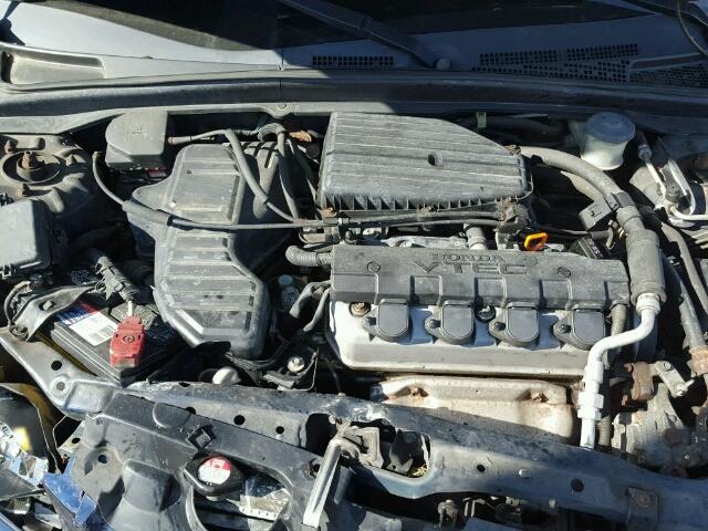 2HGES26774H503480 - 2004 HONDA CIVIC EX BLUE photo 7