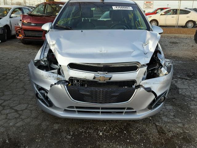 KL8CD6S93EC488181 - 2014 CHEVROLET SPARK 1LT SILVER photo 9