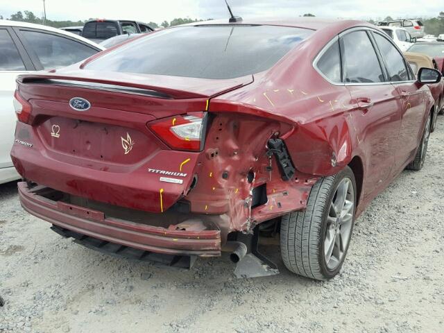 3FA6P0K98DR241690 - 2013 FORD FUSION TIT RED photo 4