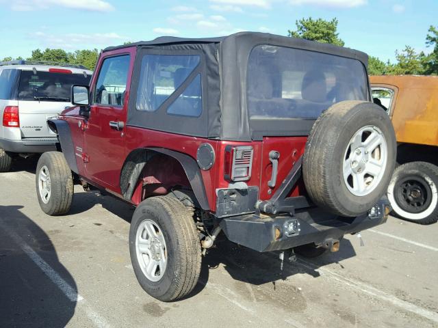 1J4AA2D1XBL543464 - 2011 JEEP WRANGLER S BURGUNDY photo 3