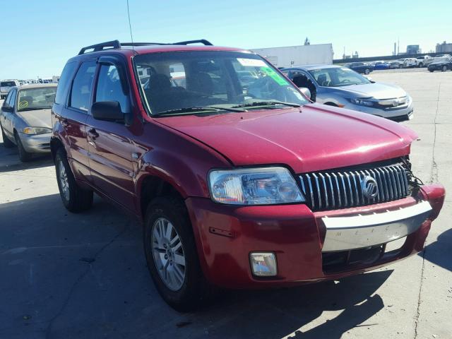 4M2CU57126KJ11590 - 2006 MERCURY MARINER RED photo 1