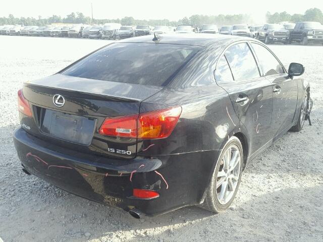 JTHBK262675033491 - 2007 LEXUS IS 250 BLACK photo 4