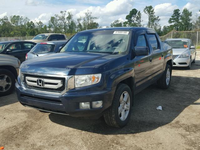 5FPYK1F59AB010168 - 2010 HONDA RIDGELINE BLUE photo 2