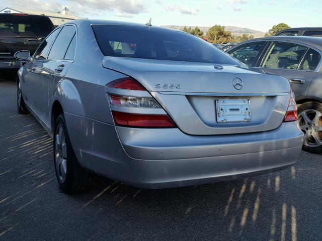 WDDNG71X67A078363 - 2007 MERCEDES-BENZ S 550 SILVER photo 3