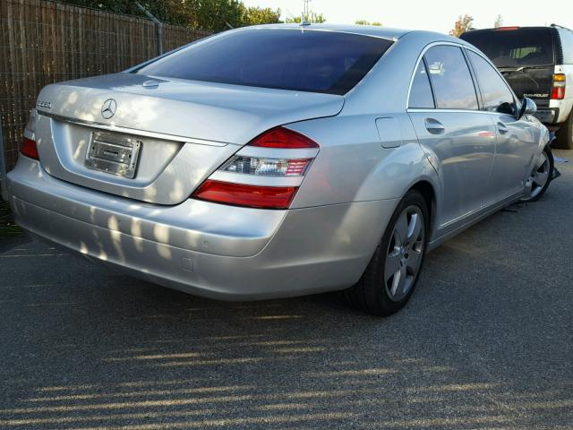 WDDNG71X67A078363 - 2007 MERCEDES-BENZ S 550 SILVER photo 4