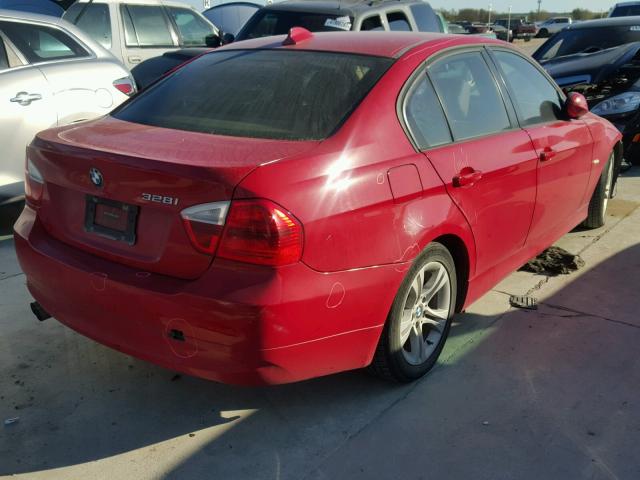 WBAVA37557NE26124 - 2007 BMW 328 I RED photo 4