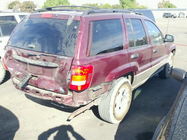 1J4G258S6XC670411 - 1999 JEEP GRAND CHER MAROON photo 4