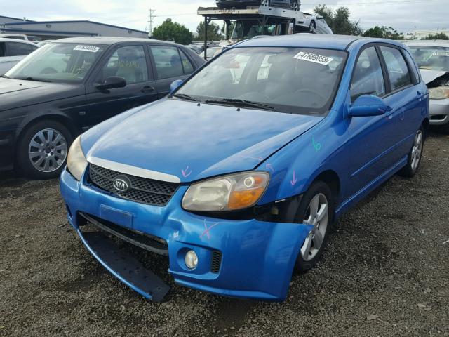 KNAFE162175009035 - 2007 KIA SPECTRA5 S BLUE photo 2