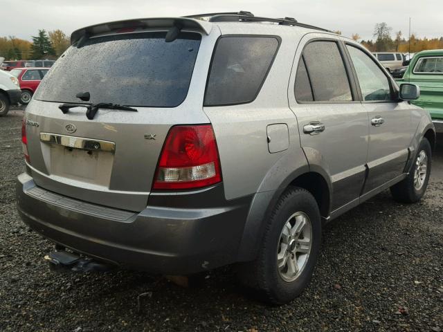 KNDJC733X35150246 - 2003 KIA SORENTO EX SILVER photo 4