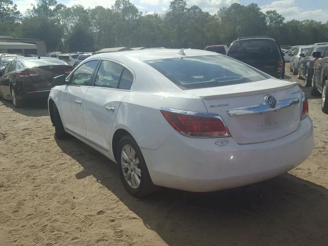 1G4GA5EC7AF256299 - 2010 BUICK LACROSSE C WHITE photo 3