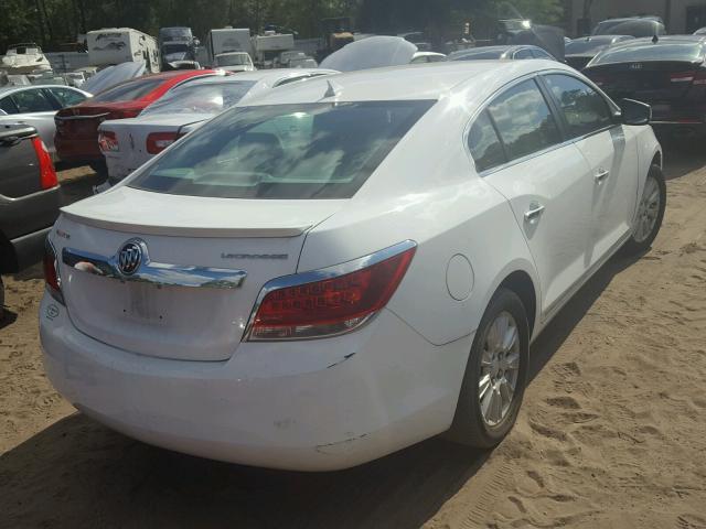 1G4GA5EC7AF256299 - 2010 BUICK LACROSSE C WHITE photo 4