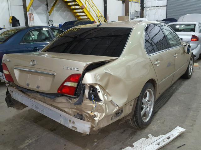 JTHBN30FX20056772 - 2002 LEXUS LS 430 GOLD photo 4