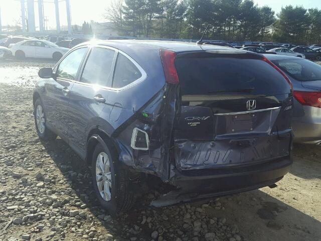 2HKRM4H52DH674727 - 2013 HONDA CR-V EX ლურჯი ფოტო 3