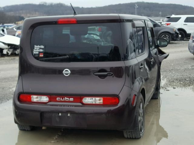 JN8AZ28R29T102599 - 2009 NISSAN CUBE BASE MAROON photo 4