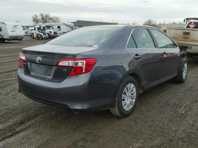 4T4BF1FKXDR312512 - 2013 TOYOTA CAMRY L GRAY photo 4