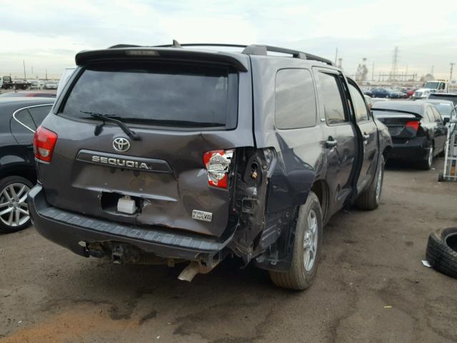 5TDBY5G1XBS048585 - 2011 TOYOTA SEQUOIA SR GRAY photo 4