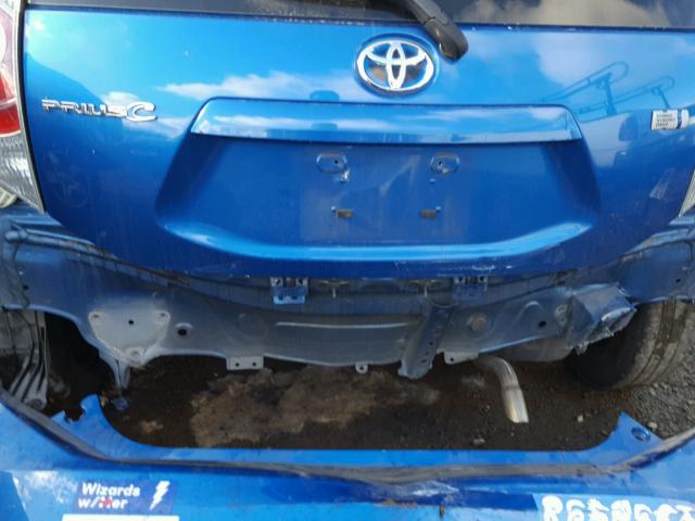 JTDKDTB35D1554074 - 2013 TOYOTA PRIUS C BLUE photo 9