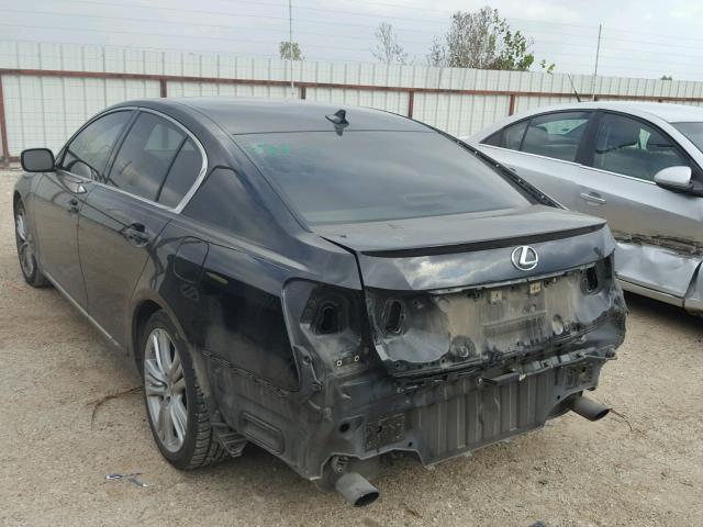 JTHBC96S575007258 - 2007 LEXUS GS 450H BLACK photo 3