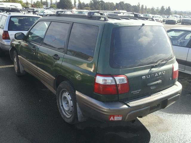 JF1SF65542H705599 - 2002 SUBARU FORESTER S GREEN photo 3