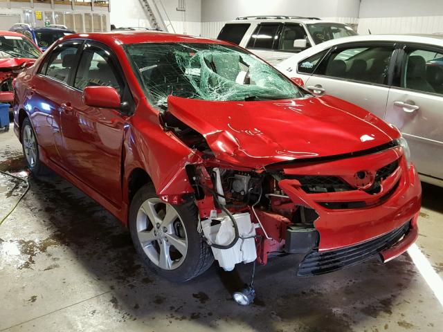 2T1BU4EE9DC079012 - 2013 TOYOTA COROLLA BA RED photo 1