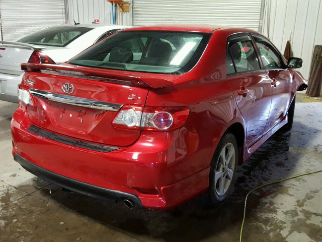 2T1BU4EE9DC079012 - 2013 TOYOTA COROLLA BA RED photo 4