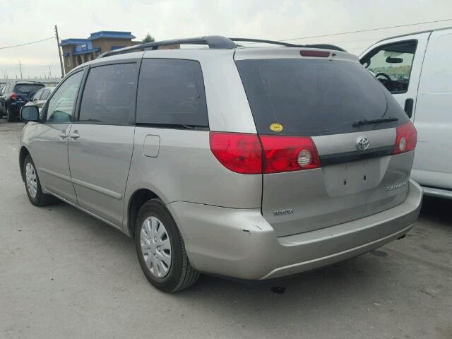 5TDZK23C87S068119 - 2007 TOYOTA SIENNA CE SILVER photo 3