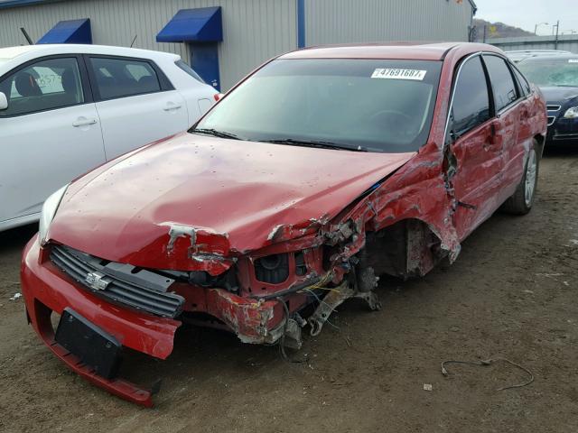 2G1WC58R579307786 - 2007 CHEVROLET IMPALA LT RED photo 2