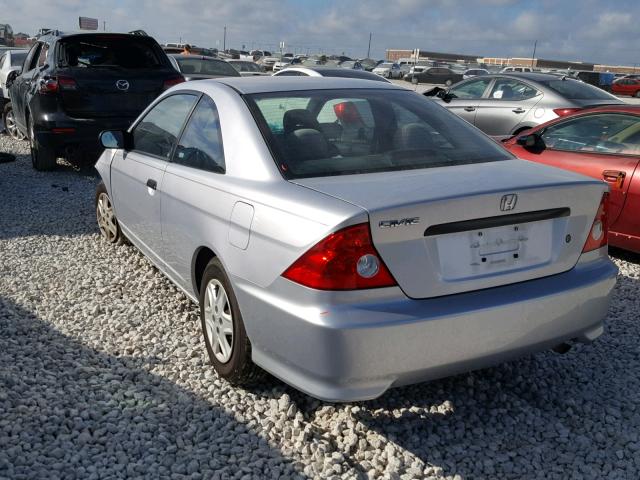 1HGEM22185L067237 - 2005 HONDA CIVIC DX V SILVER photo 3