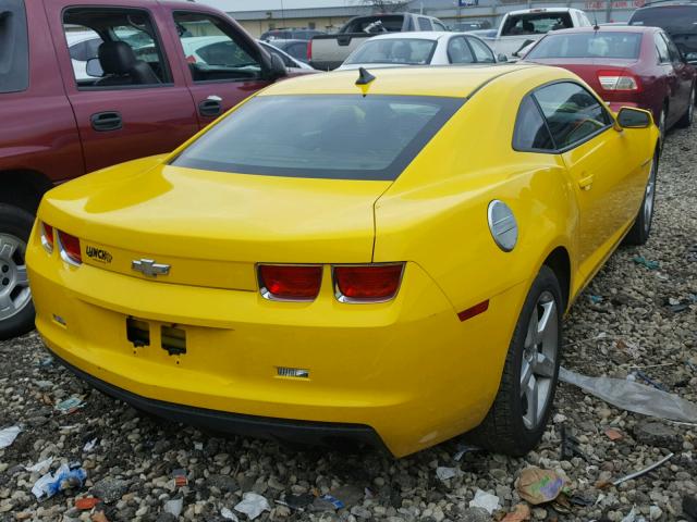 2G1FC1EV9A9104854 - 2010 CHEVROLET CAMARO LT YELLOW photo 4