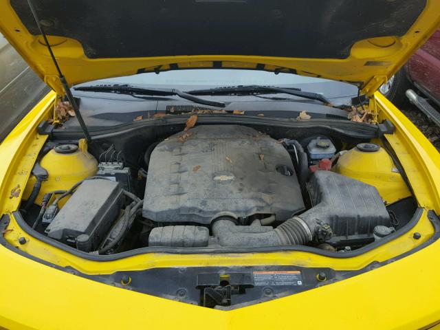 2G1FC1EV9A9104854 - 2010 CHEVROLET CAMARO LT YELLOW photo 7