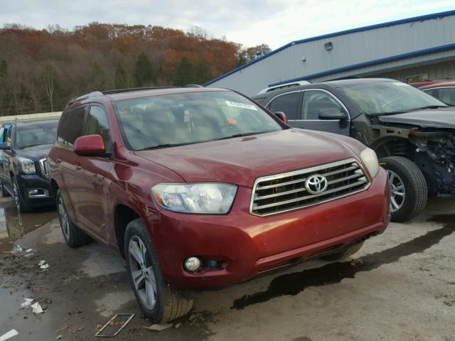 JTEES43A392120965 - 2009 TOYOTA HIGHLANDER BURGUNDY photo 1