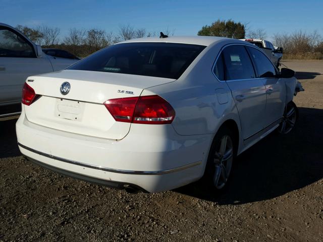 1VWCM7A33CC047025 - 2012 VOLKSWAGEN PASSAT SEL WHITE photo 4