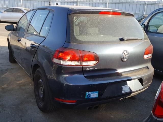 WVWDB7AJXEW011197 - 2014 VOLKSWAGEN GOLF BLACK photo 3