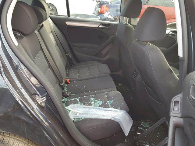 WVWDB7AJXEW011197 - 2014 VOLKSWAGEN GOLF BLACK photo 6