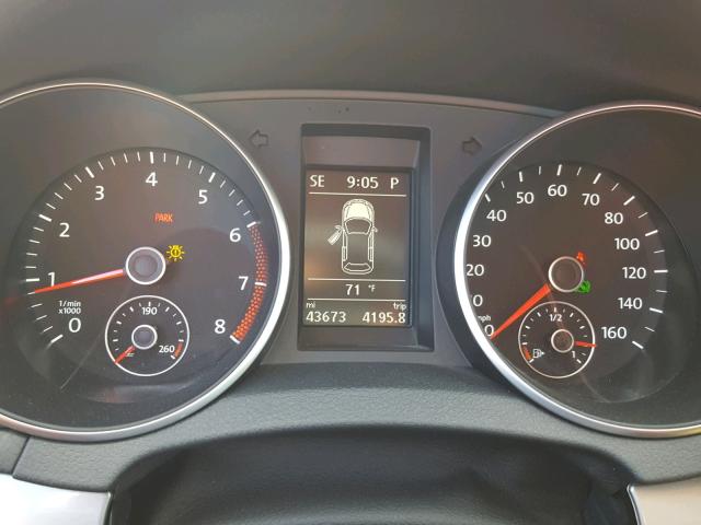 WVWDB7AJXEW011197 - 2014 VOLKSWAGEN GOLF BLACK photo 8