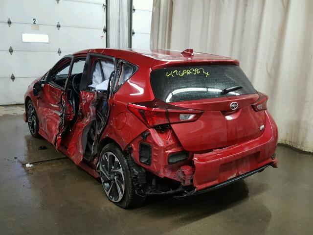 JTNKARJE2GJ504800 - 2016 TOYOTA SCION IM RED photo 3