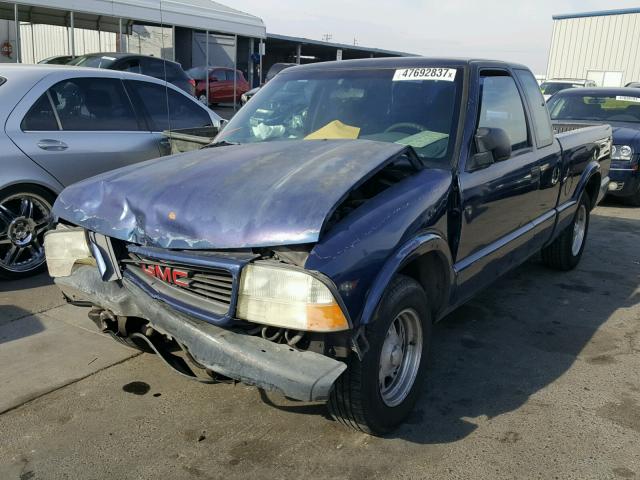 1GTCS19W618106086 - 2001 GMC SONOMA BLUE photo 2