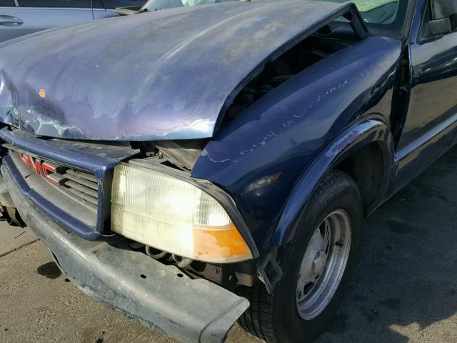 1GTCS19W618106086 - 2001 GMC SONOMA BLUE photo 9