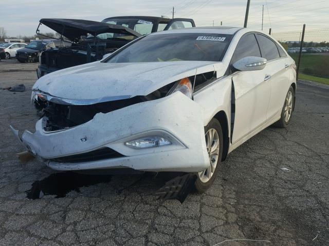 5NPEC4AC8DH649969 - 2013 HYUNDAI SONATA SE WHITE photo 2