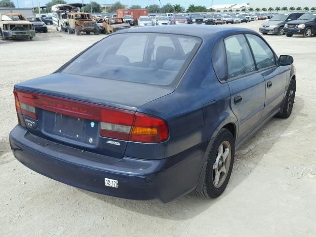 4S3BE6353Y7202239 - 2000 SUBARU LEGACY L BLUE photo 4