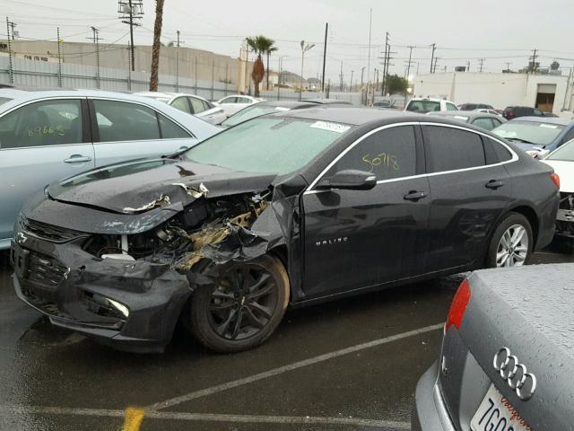 1G1ZE5ST4GF258213 - 2016 CHEVROLET MALIBU LT BLACK photo 2