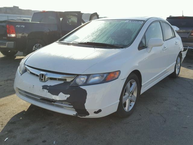 1HGFA16847L080696 - 2007 HONDA CIVIC EX WHITE photo 2