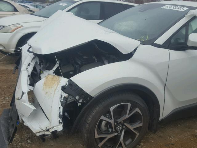 NMTKHMBX6JR000813 - 2018 TOYOTA C-HR XLE WHITE photo 9